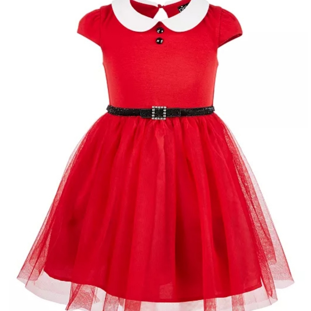 Pink & Violet SANTA DRESS  (size 6x - Runs a size small!)